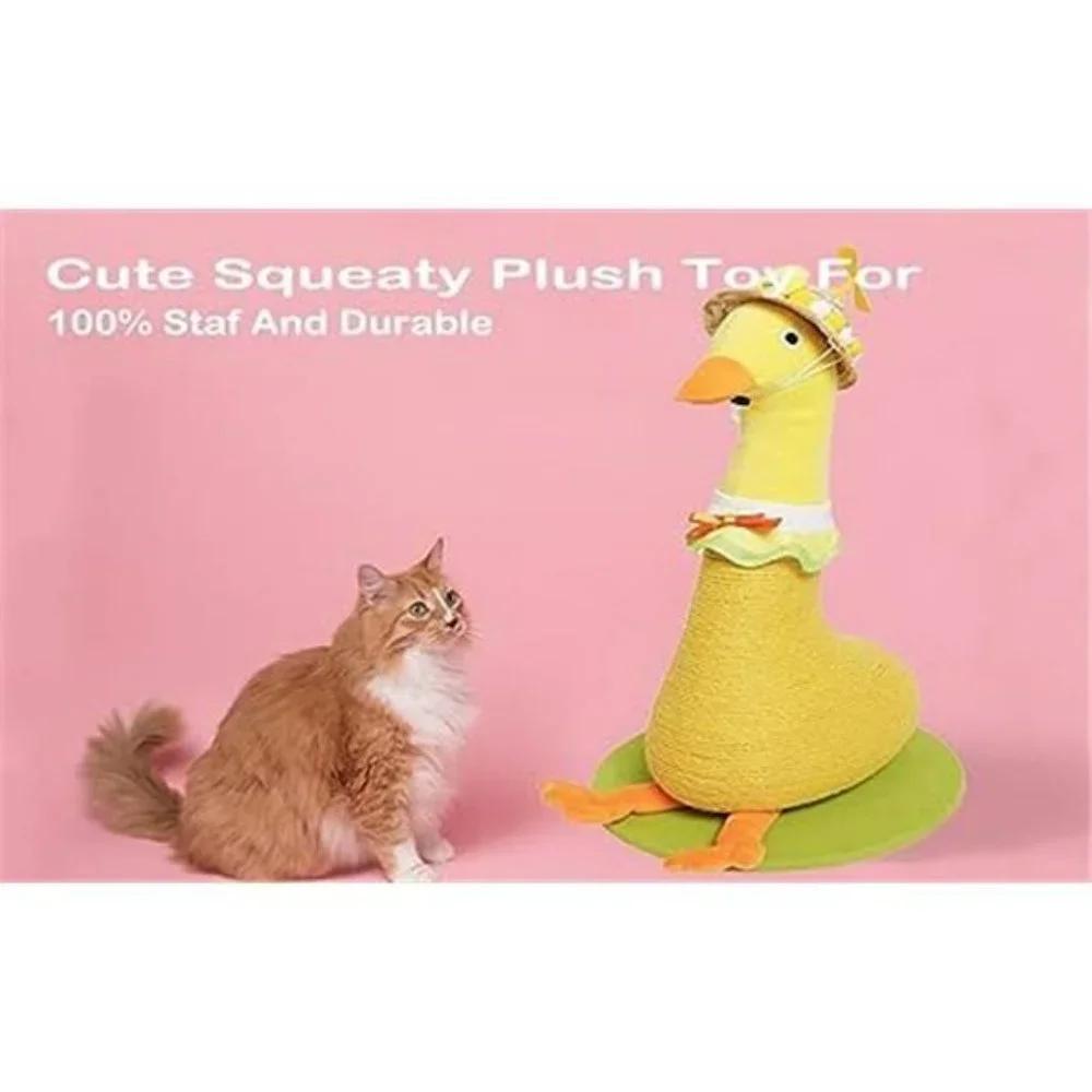 Come On Duck Cat Climbing Frame Natural Sisal Rope Cat Scratching, Yellow
